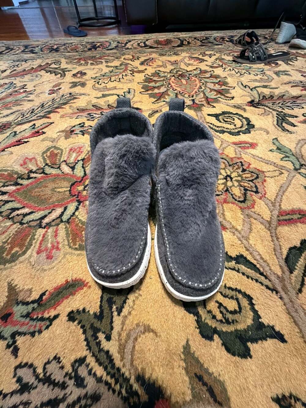 Hey Dude Women's Denny Wool Faux Shearling Boots Grey
